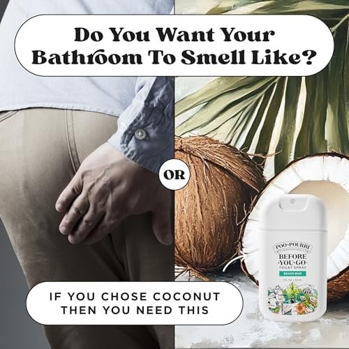 Poo~Pourri Beach Bum Before-You-Go Pocket Air & Toilet Freshener Coconut, Orchid, & Toasted Praline Spray – Instantly Works to Trap Bathroom Odor – Plant Based Ingredients & Essential Oils - Image 9