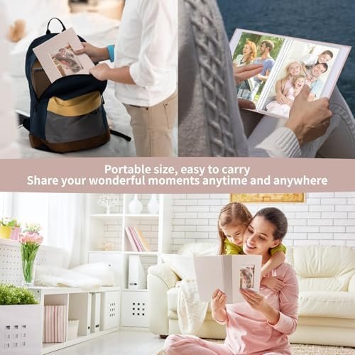 vivinin 2 Pack Photo Album 4x6, Linen Cover Photo Book, Small Photo Album Book for 36 Pockets Hold 72 Pictures, Picture Book for Photos Family Anniversaries Baby Vacations (Off-White) - Image 7