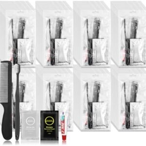 Toiletry Kits Disposable Travel Size Personal Hygiene Kits for Homeless Care Package Supplies in Bulk Toiletries Set Essential Women Men Hotel Guest Charity,Camping,Travel, Apartment 5 in 1(40 Pack)