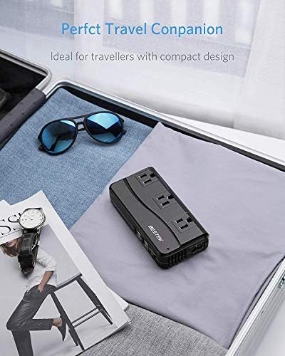 BESTEK Universal Travel Adapter 100-220V to 110V Voltage Converter 250W with 6A 4-Port USB Charging 3 AC Sockets and EU/UK/AU/US/India Worldwide Plug Adapter (Black) - Image 5