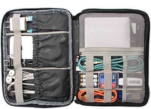 BUBM Electronic Accessories Organizer, Travel Gadget Bag for Cables, Black - Image 2