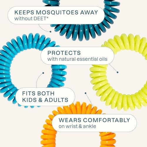 Cliganic 10 Pack Mosquito Repellent Bracelets for Adults & Kids - Natural DEET-Free Bands, Individually Wrapped - Image 4