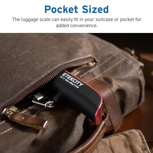 Etekcity Luggage Scale, Digital Weight Scales for Travel Accessories Essentials Suitcases , Portable Handheld Scale with Temperature Sensor, Rubber Paint, 110 Pounds, Battery Included - Image 5