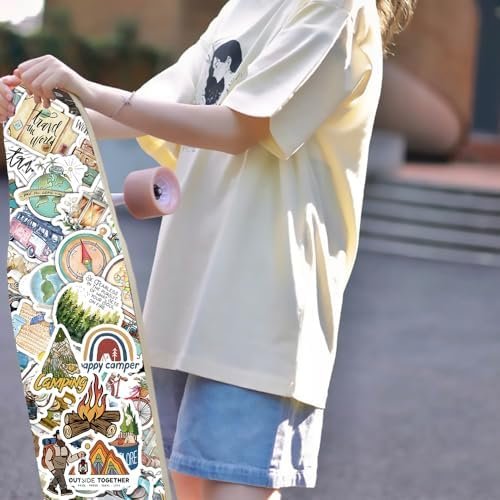 200 Pcs Outdoor Travel Stickers for Kids Teens Adults, Waterproof Hiking Adventure Camping Scrapbooking Luggage Water Bottle Decals for Laptops Bicycles Notebooks Guitar Helmets Cars - Image 7