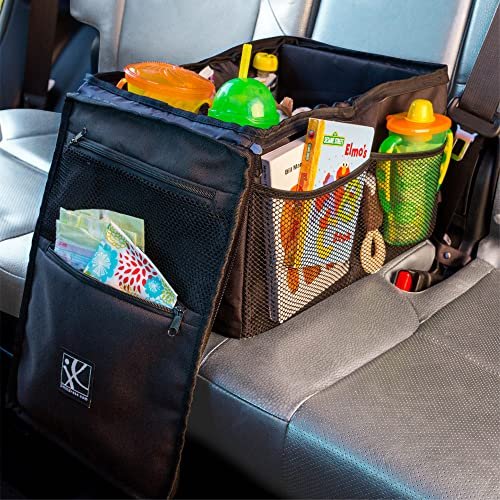 J.L. Childress Backseat Butler Car Seat Organizer for Kids - Essential Car Ride Accessories for Travel & Road Trips, Storage Organization for Front, Back, & Passenger Seats, 10 Pockets - Black - Image 4