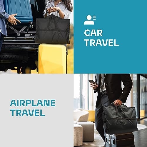 43" Travel Garment Bag with Accessories Zipper Pocket, Heavy Duty Suit Bag for Suits, Tuxedos, Dresses, Coats, Black, 1 pack - Image 7
