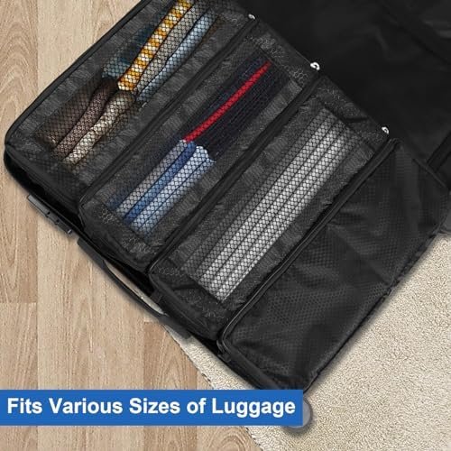 Suitcase Organizer, Travel Luggage Organizer Portable Hanging Travel Shelves Collapsible Hanging Packing Cubes for Carry on Suitcase - Image 2