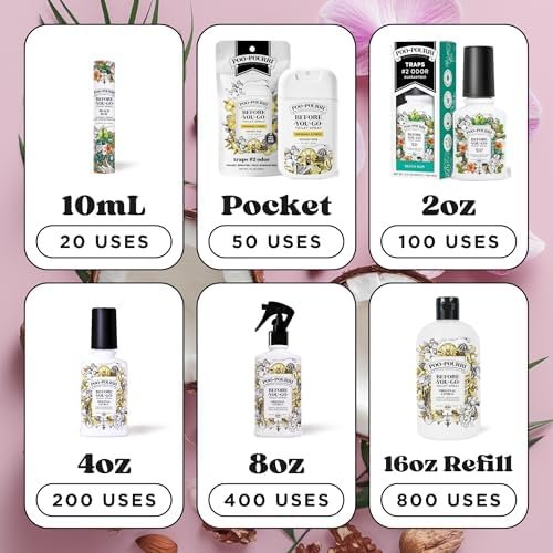 Poo~Pourri Beach Bum Before-You-Go Pocket Air & Toilet Freshener Coconut, Orchid, & Toasted Praline Spray – Instantly Works to Trap Bathroom Odor – Plant Based Ingredients & Essential Oils - Image 10