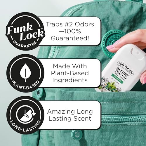 Poo~Pourri Beach Bum Before-You-Go Pocket Air & Toilet Freshener Coconut, Orchid, & Toasted Praline Spray – Instantly Works to Trap Bathroom Odor – Plant Based Ingredients & Essential Oils - Image 2