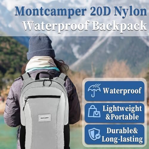 Hiking Daypack - Lightweight & Water-Resistant Portable Backpack for Travel, Camping, Outdoor Adventures(25L, grey) - Image 2