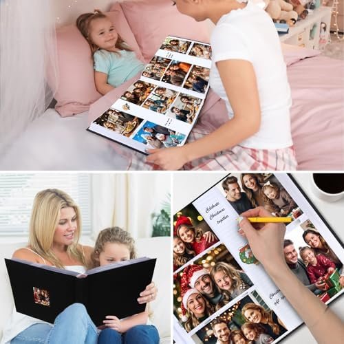 Photo Album 4x6 600 Photos with Writing Space,4 x 6 Photo Book Linen Cover with Front Window, 4x6 Picture Album, 600 Photos Photo Album Book for Wedding Kids Travel Family Baby Pictures (Black) - Image 7