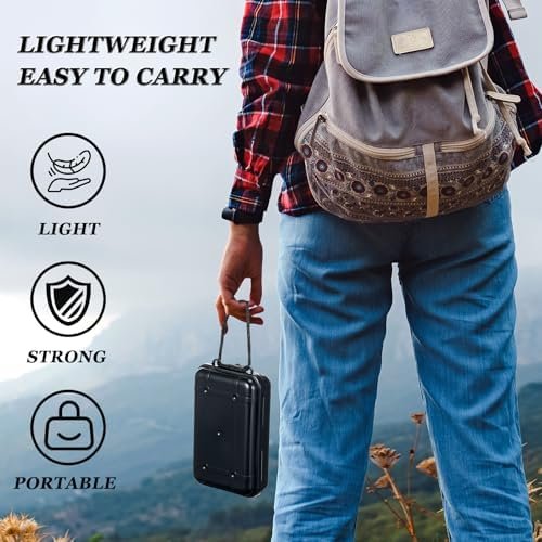 2 Pcs Small Waterproof Case with Foam Insert, 5.2 x 3.54 x 1.46 Camping Survival Kit with Foam Secure Closure, Shockproof Plastic Hard Case Easy to Carry for Outdoor Adventures & Travel - Image 6