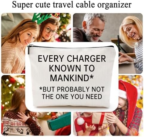 Travel Cable Organizer Pouch Electronic Accessories Carry Case Portable Waterproof Storage Bag, Gift for Gadget Lovers or Frequent Flyers, Christmas Gifts for Dad, Husband, Man, Mum, Sisters - Image 2