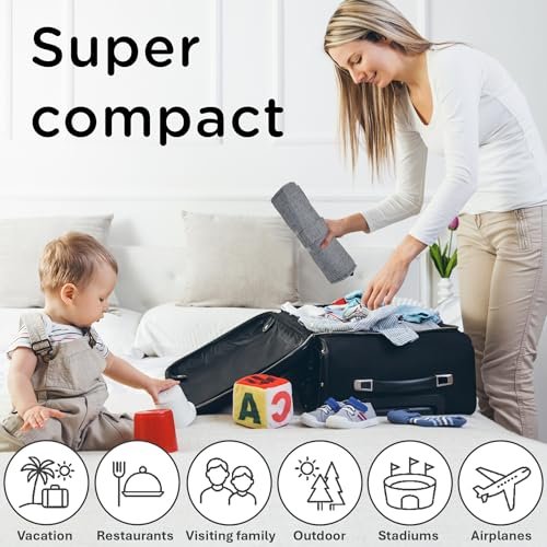 liuliuby Compact Travel High Chair | Portable High Chair for Baby | Baby Travel Essential Harness Seat | Must Haves for Vacations, Restaurants, Family Visits with Babies | Portable Highchair Seat - Image 6