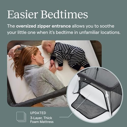 Guava Lotus Travel Crib with Lightweight Backpack Design | Certified Baby Safe Portable Crib | Folding Play Yard with Comfy Mattress for Babies & Toddlers | Compact Baby Travel Bed - Image 5