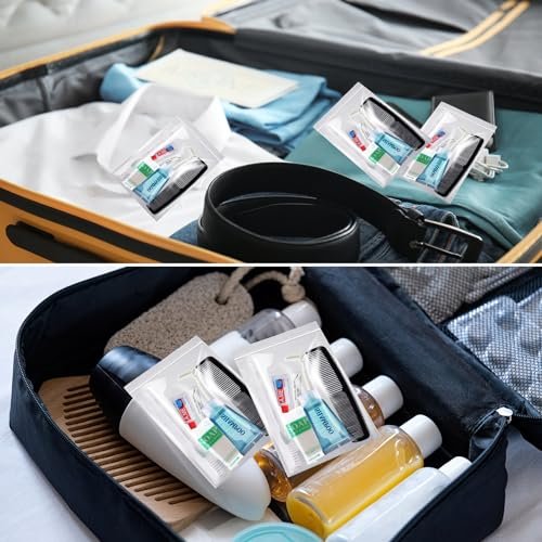 60 Set Travel Convenience Toiletry Kit Bulk Basic Toiletry Kits Travel Size Homeless Personal Hygiene Kit Homeless Care Package Supplies with Reusable Toiletry Bag for Men Charity - Image 6