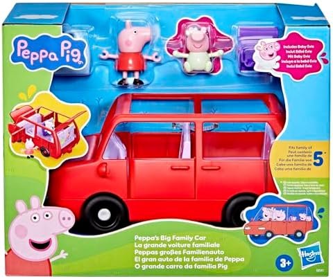 PEPPA PIG Peppa's Big Family Car with 2 Figures (Fits 5), Toy Car Playset for Girls and Boys 3 and Up - Image 2
