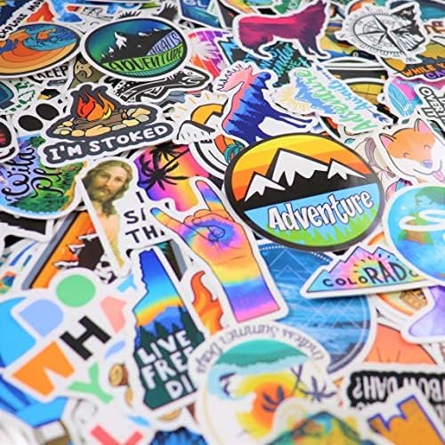 200PCS Camping Stickers - Water Bottles, Outdoor Adventure, Vinyl Waterproof Stickers Packs for Laptop, Travel & Hiking, Bike, Bumper, Suitcase, Luggage, Car, Wilderness, Nature - Image 7